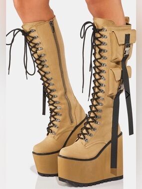 NWOB Poster Girl INVEST IN MYSELF UTILITY BOOTS